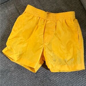 Marni Vibrant Yellow Athletic Shorts